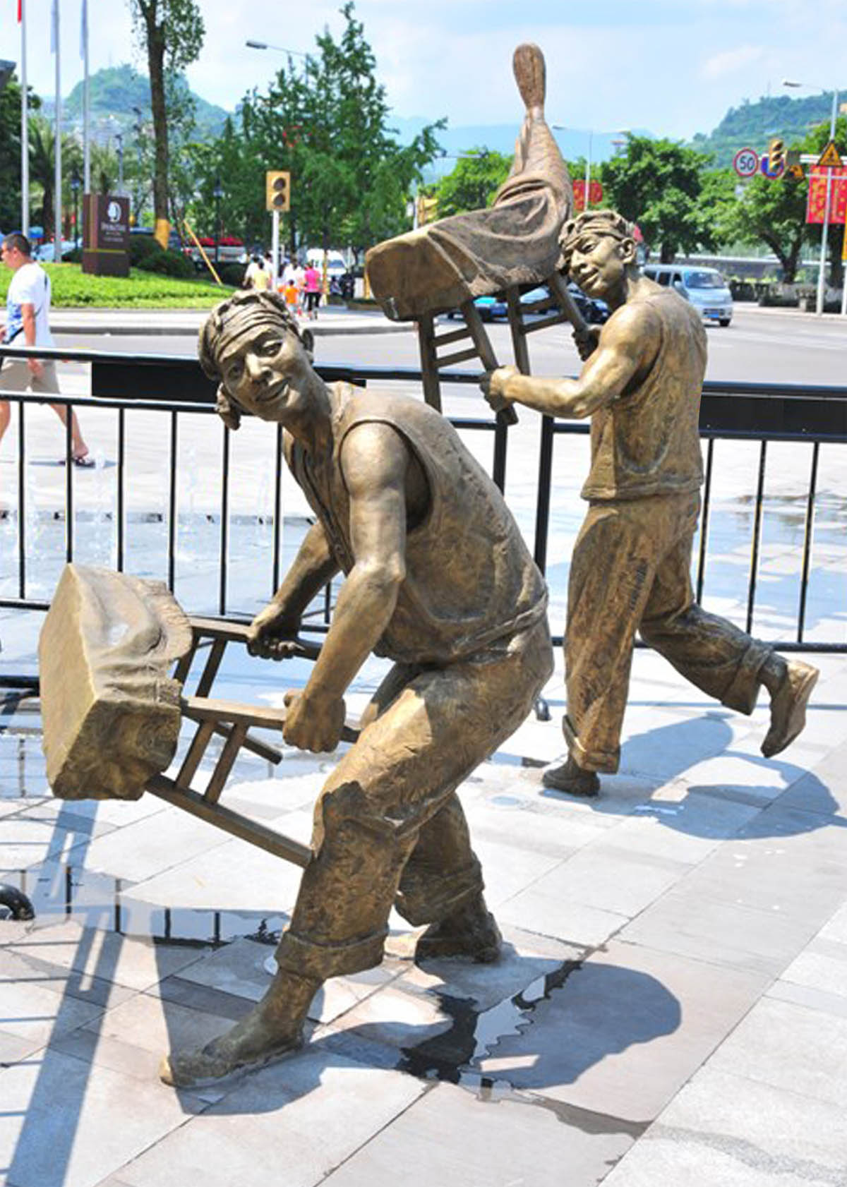 重庆万州万达广场民俗风情雕塑系列